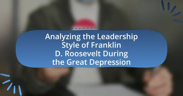 Analyzing the Leadership Style of Franklin D. Roosevelt During the Great Depression