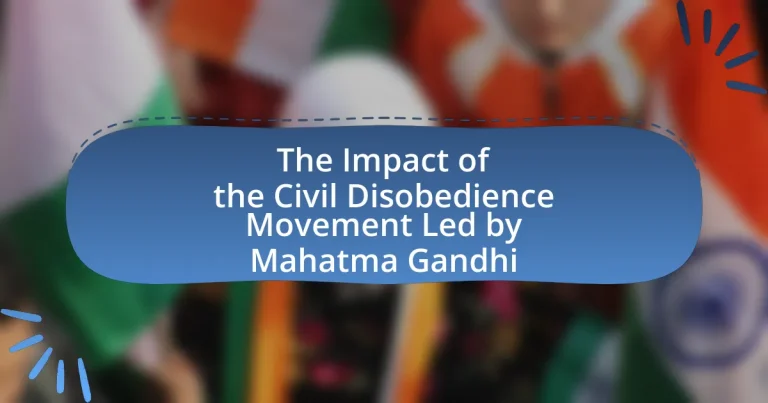 The Impact of the Civil Disobedience Movement Led by Mahatma Gandhi