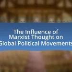 The Influence of Marxist Thought on Global Political Movements