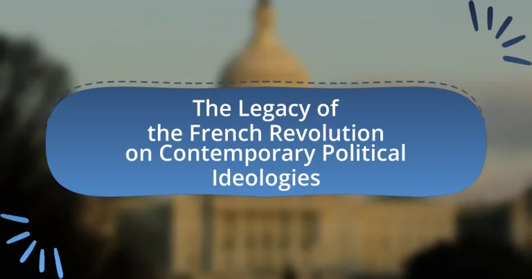 The Legacy of the French Revolution on Contemporary Political Ideologies