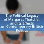 The Political Legacy of Margaret Thatcher and Its Effects on Contemporary British Politics