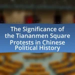 The Significance of the Tiananmen Square Protests in Chinese Political History