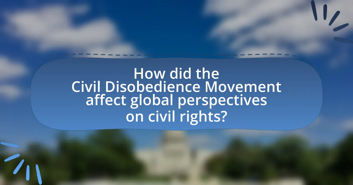How did the Civil Disobedience Movement affect global perspectives on civil rights?