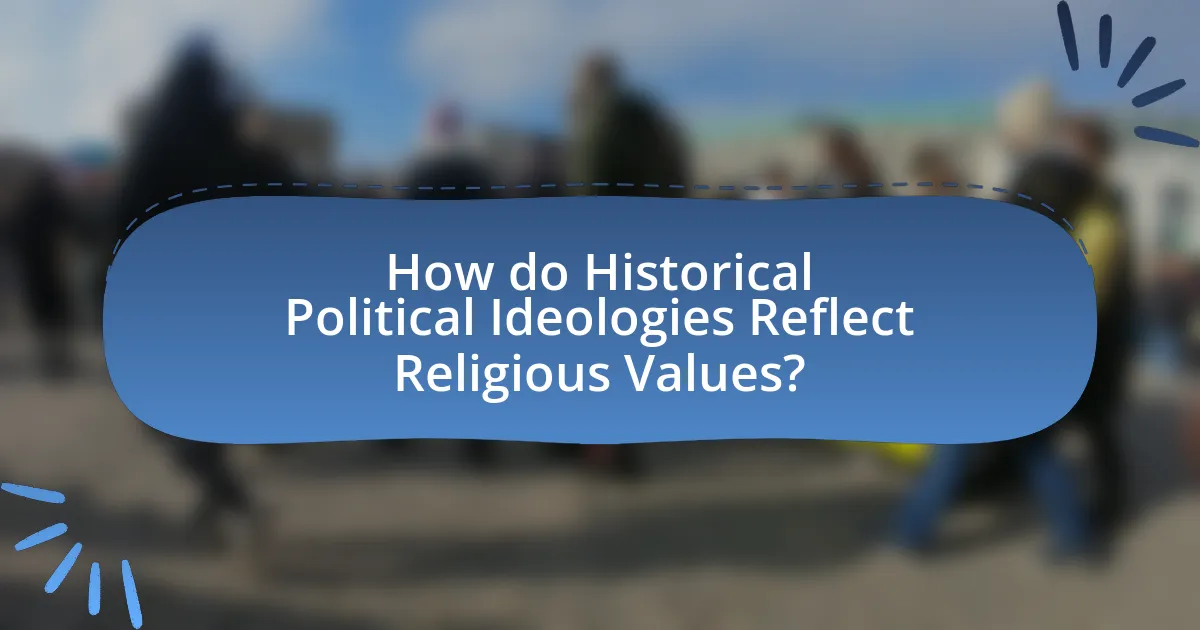 How do Historical Political Ideologies Reflect Religious Values?