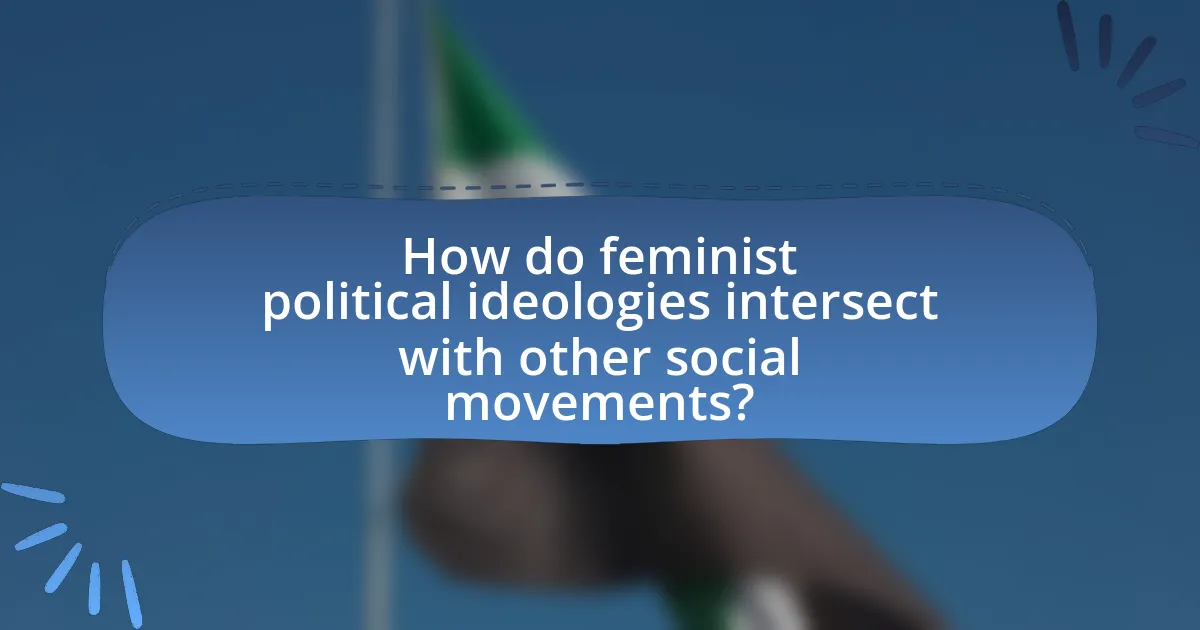 How do feminist political ideologies intersect with other social movements?