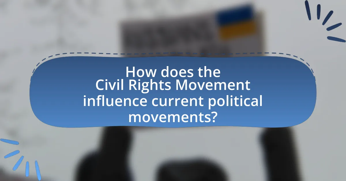 How does the Civil Rights Movement influence current political movements?