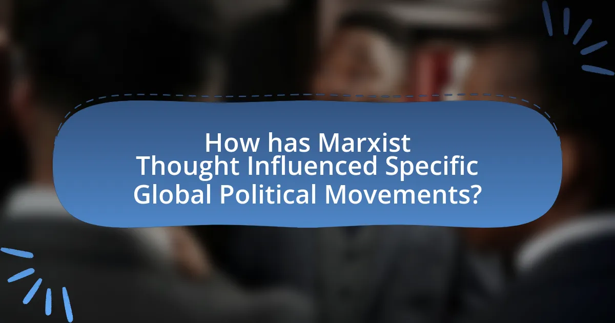 How has Marxist Thought Influenced Specific Global Political Movements?
