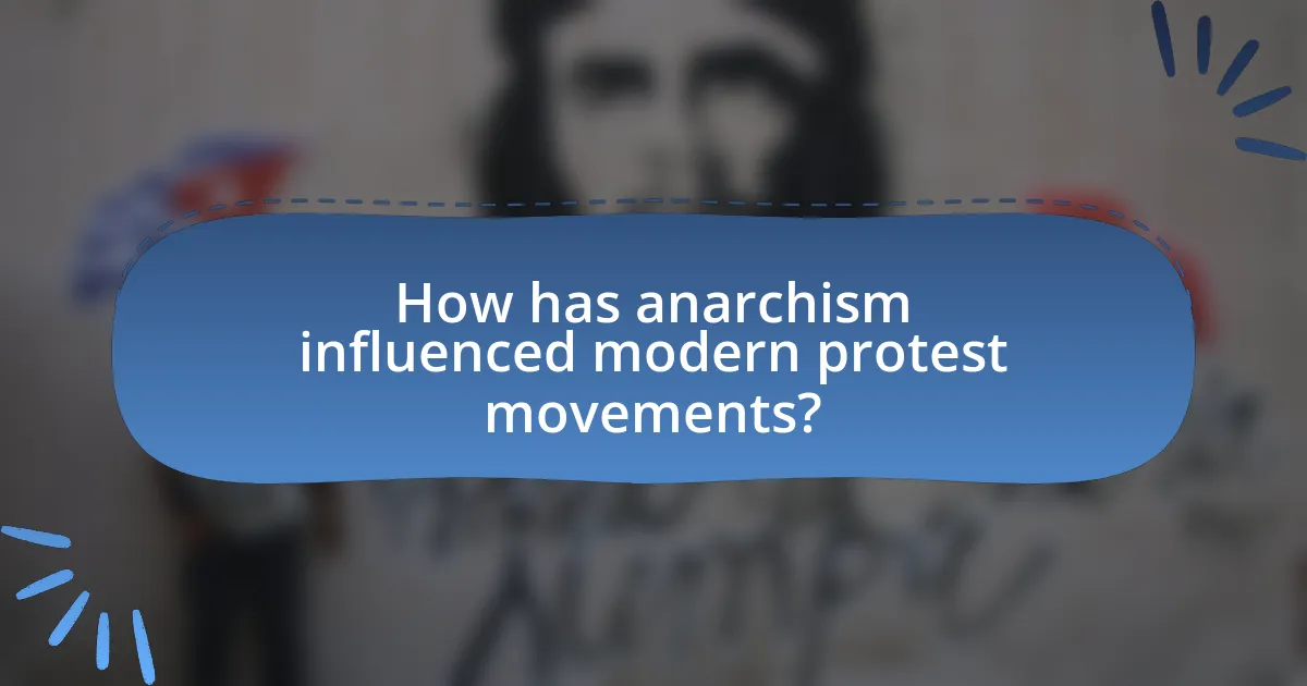 How has anarchism influenced modern protest movements?
