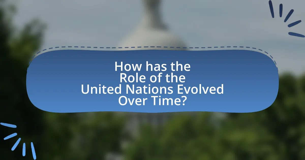 How has the Role of the United Nations Evolved Over Time?