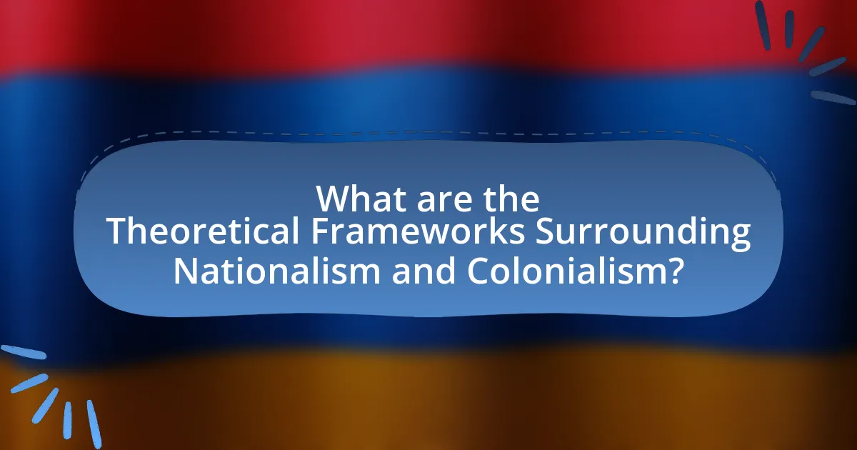 What are the Theoretical Frameworks Surrounding Nationalism and Colonialism?