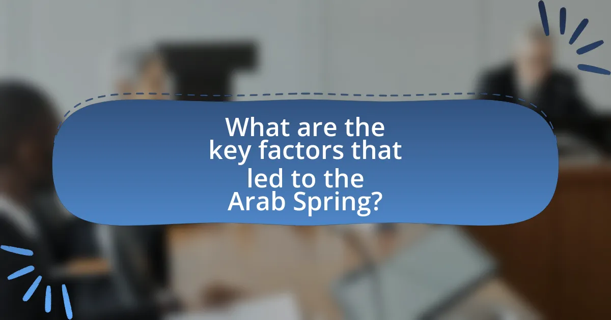 What are the key factors that led to the Arab Spring?