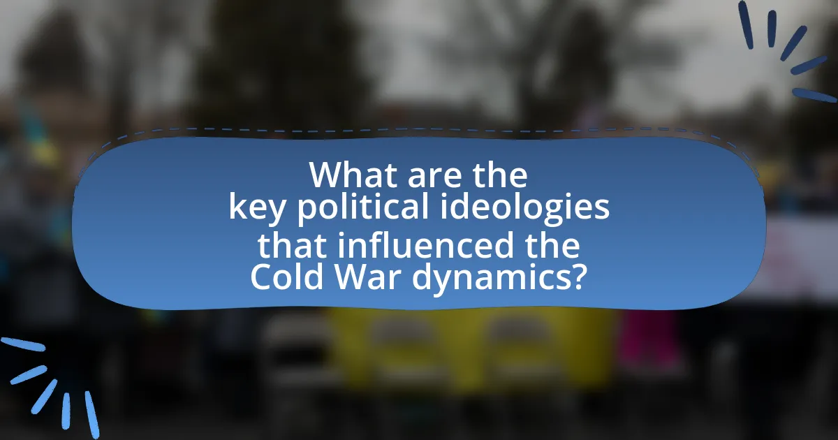 What are the key political ideologies that influenced the Cold War dynamics?