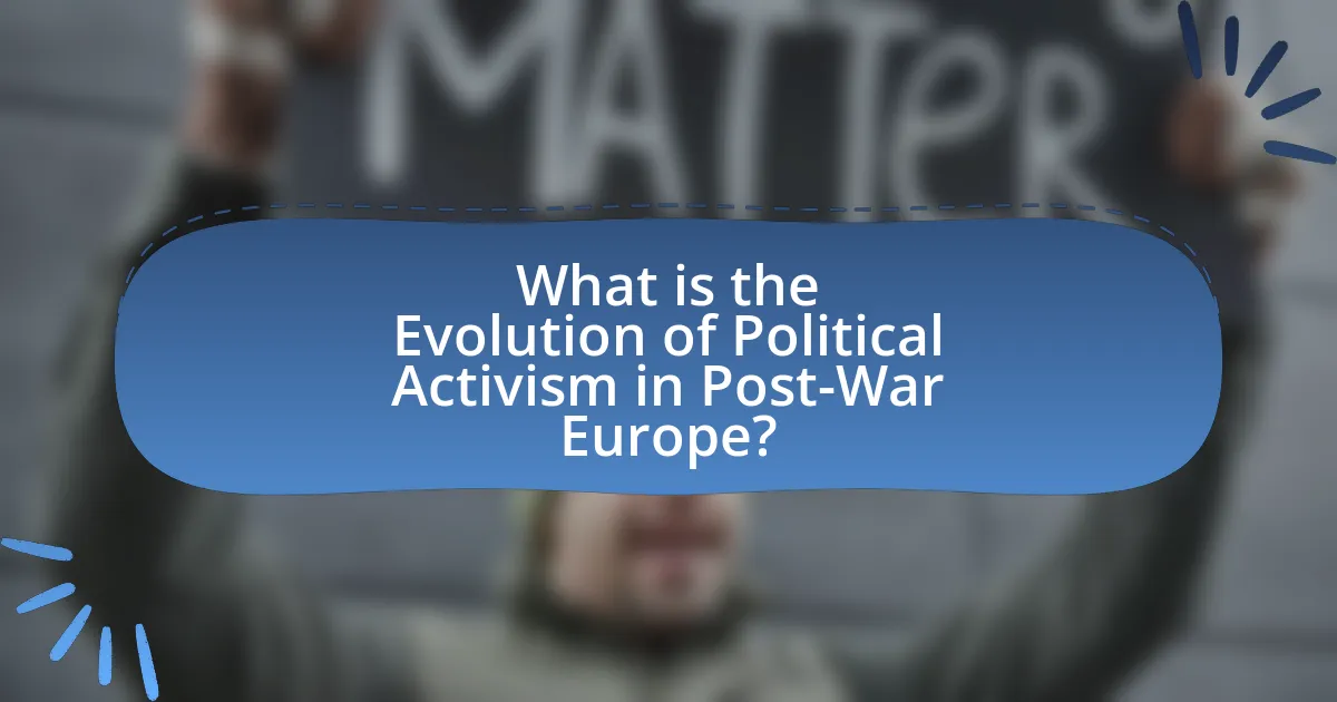 What is the Evolution of Political Activism in Post-War Europe?