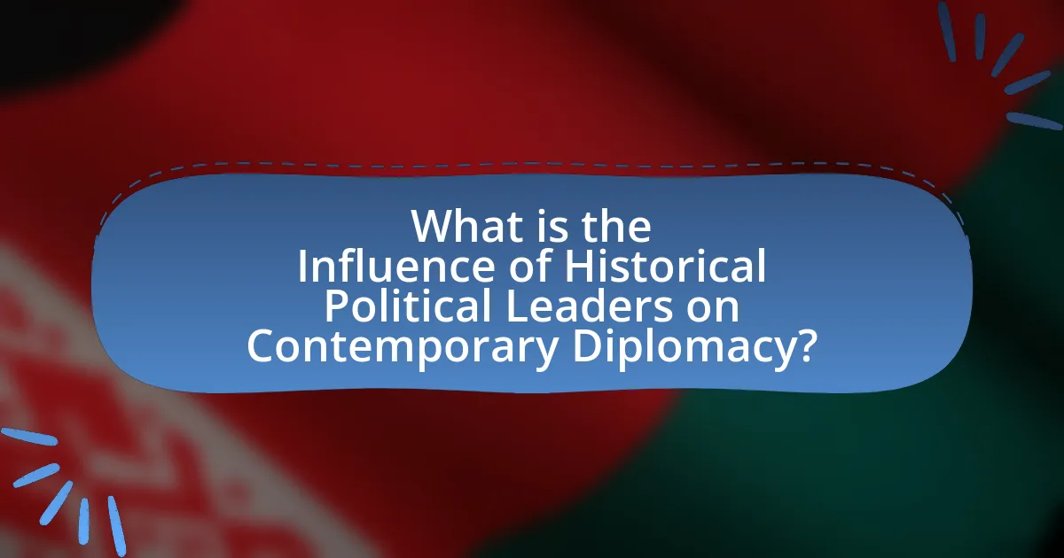 What is the Influence of Historical Political Leaders on Contemporary Diplomacy?
