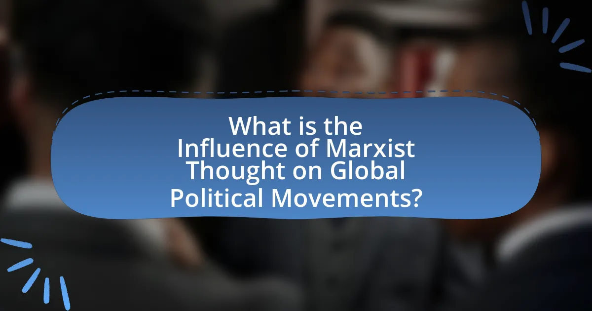 What is the Influence of Marxist Thought on Global Political Movements?