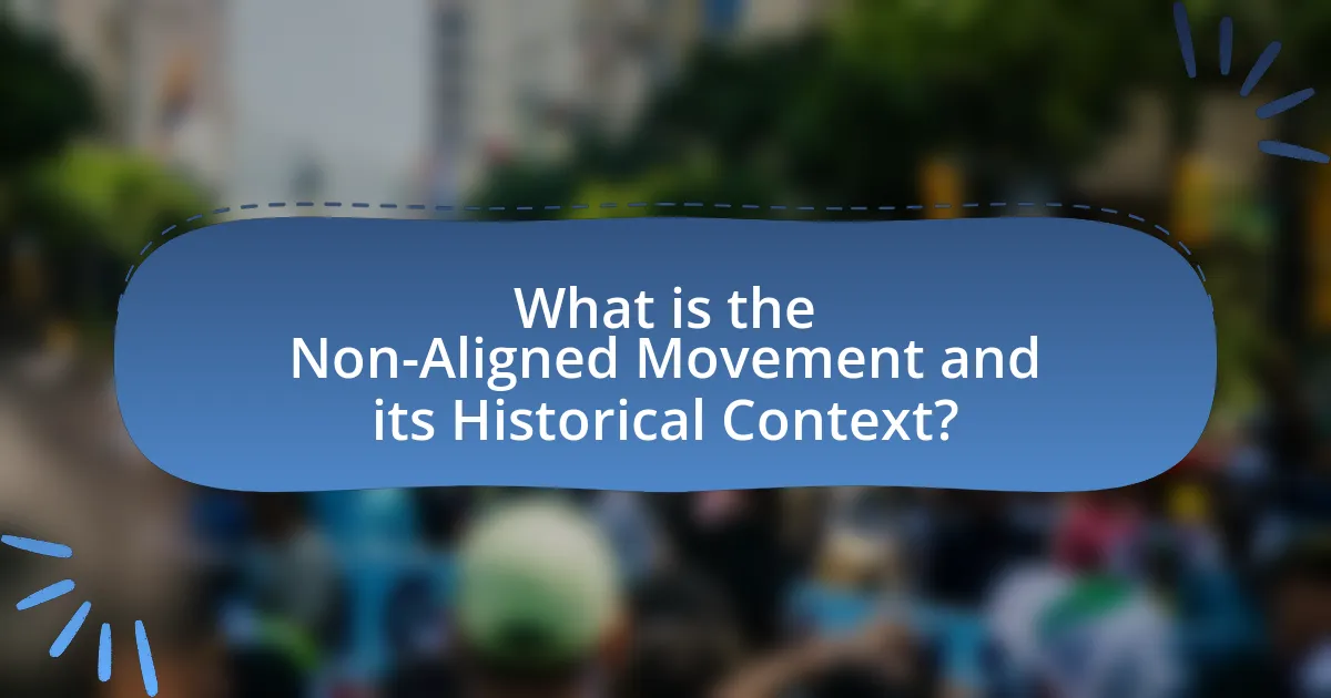 What is the Non-Aligned Movement and its Historical Context?